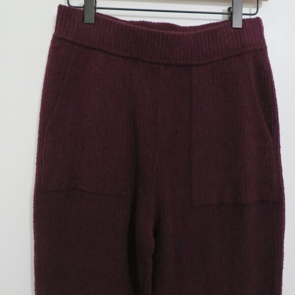 Athleta Womens Sz S Spiced Cabernet Felicity Cozy Pants Soft Cashmere Blend Pant - Picture 3 of 5